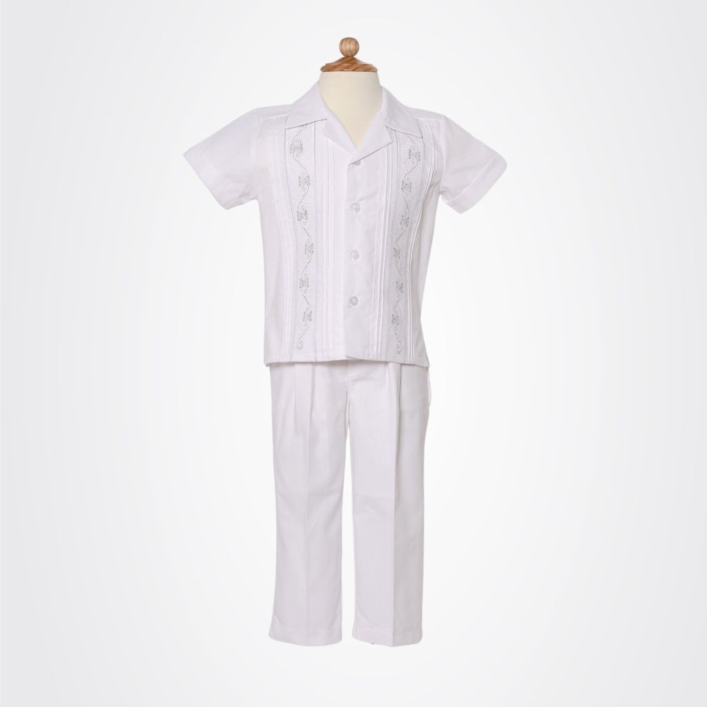TRAJE 2 PZA GUAYABERA PESPUNTE C/BOLSA - Image 3