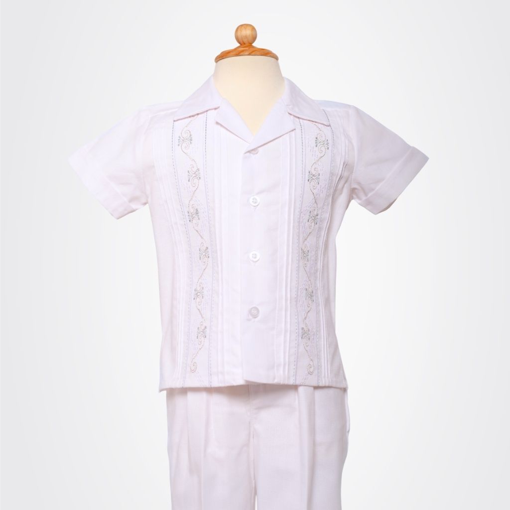 TRAJE 2 PZA GUAYABERA PESPUNTE C/BOLSA - Image 1