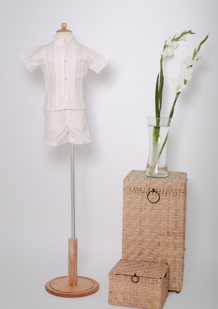 TRAJE GUAYABERA 2 PZA LINO SHORT - Image 3