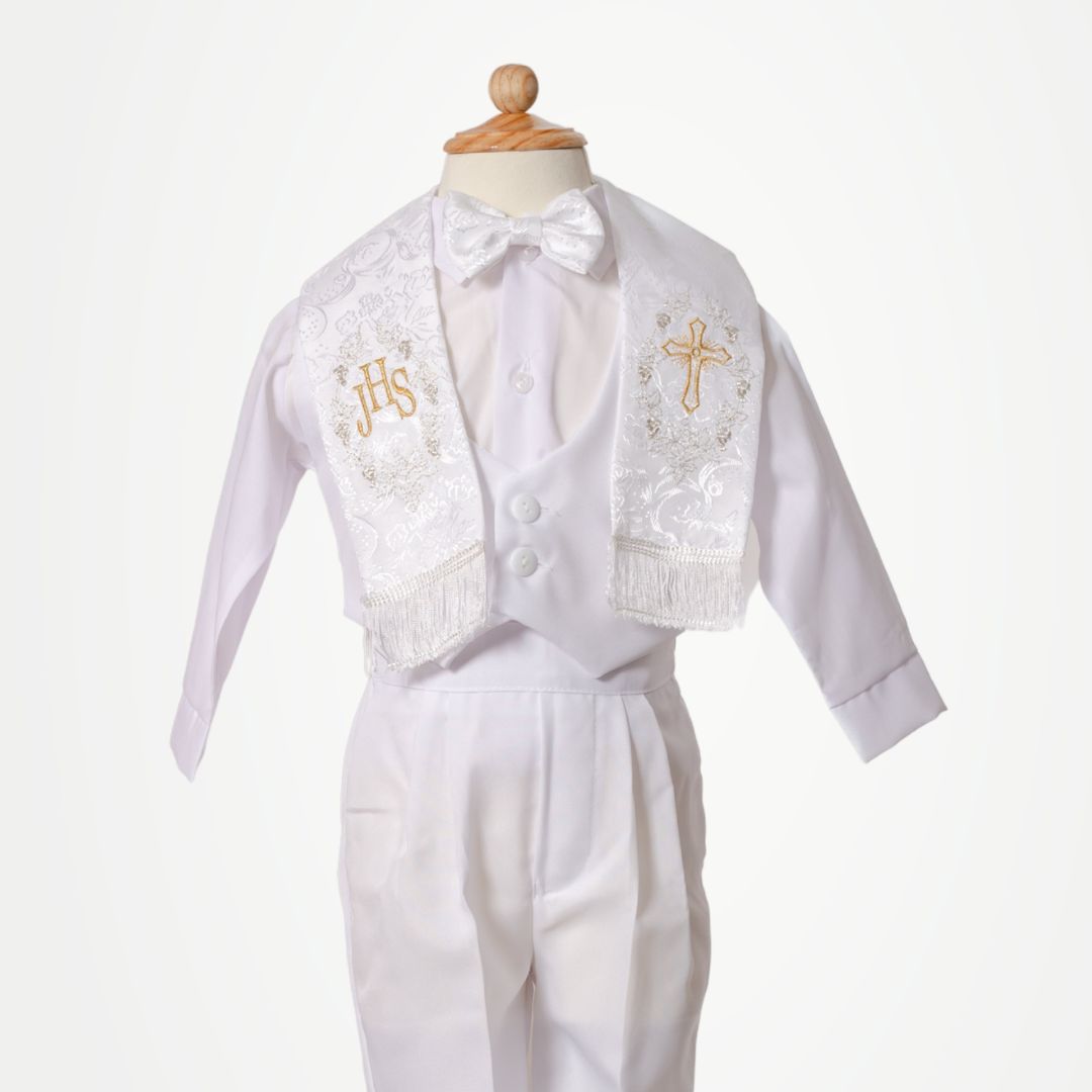 TRAJE CHALECO DE ESTOLA BORDADA - Image 1